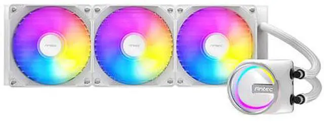 Main image of Antec Skeleton 360 ARGB White Liquid CPU Cooler, 360mm Radiator, 3 x 120mm PWM ARGB Fans, Hydraulic Bearing, Copper Base, Intel LGA 115X/1200/1700/20XX, AMD AM4/AM5