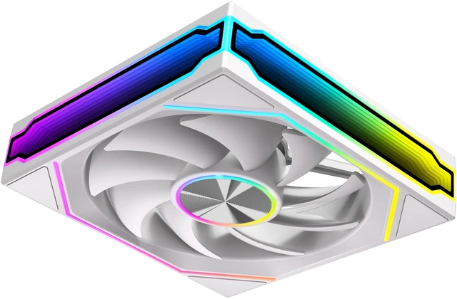 Alt view image 7 of 10 - Antec Infinity Matrix 120 ARGB White, 120mm PWM Fan, Independent Dual-Cable Design, Four-Sided Infinity Mirror Lighting, PWM 1800 RPM, 5V 3-Pin ARGB