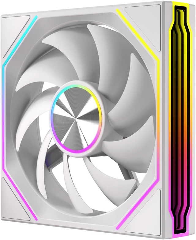 Alt view image 5 of 10 - Antec Infinity Matrix 120 ARGB White, 120mm PWM Fan, Independent Dual-Cable Design, Four-Sided Infinity Mirror Lighting, PWM 1800 RPM, 5V 3-Pin ARGB