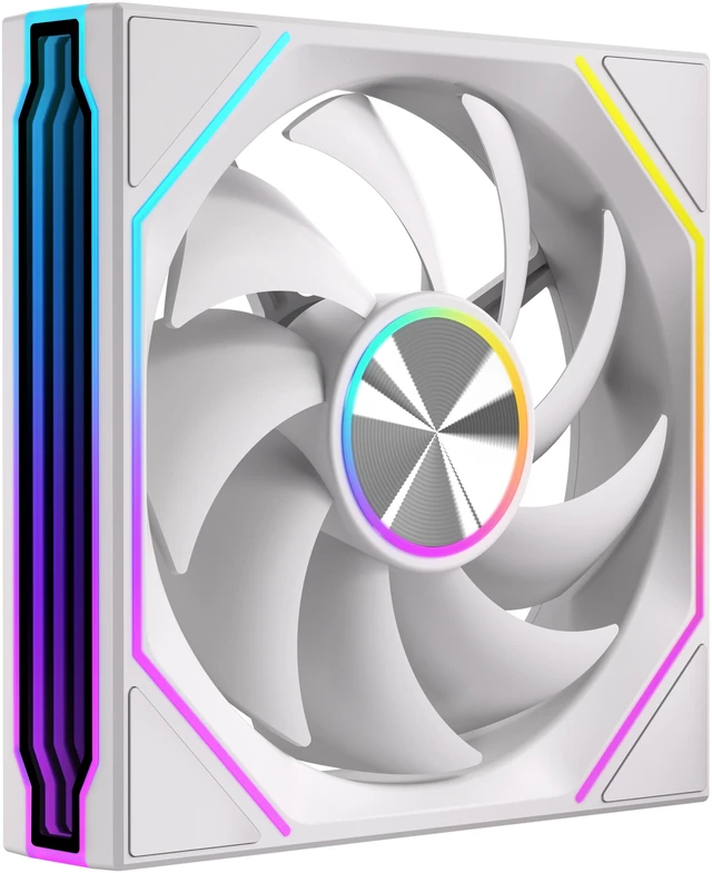 Alt view image 4 of 10 - Antec Infinity Matrix 120 ARGB White, 120mm PWM Fan, Independent Dual-Cable Design, Four-Sided Infinity Mirror Lighting, PWM 1800 RPM, 5V 3-Pin ARGB