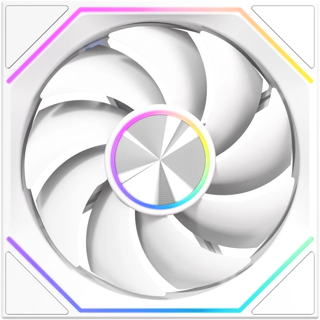 Alt view image 2 of 10 - Antec Infinity Matrix 120 ARGB White, 120mm PWM Fan, Independent Dual-Cable Design, Four-Sided Infinity Mirror Lighting, PWM 1800 RPM, 5V 3-Pin ARGB