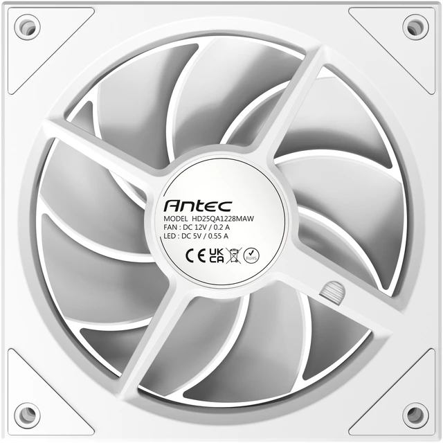 Alt view image 3 of 10 - Antec Infinity Matrix 120 ARGB White, 120mm PWM Fan, Independent Dual-Cable Design, Four-Sided Infinity Mirror Lighting, PWM 1800 RPM, 5V 3-Pin ARGB