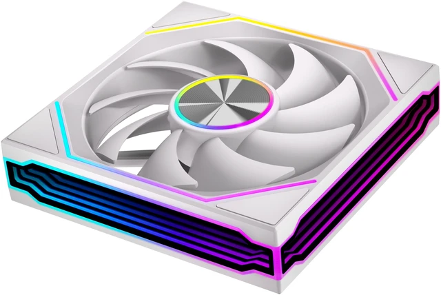 Alt view image 9 of 10 - Antec Infinity Matrix 120 ARGB White, 120mm PWM Fan, Independent Dual-Cable Design, Four-Sided Infinity Mirror Lighting, PWM 1800 RPM, 5V 3-Pin ARGB