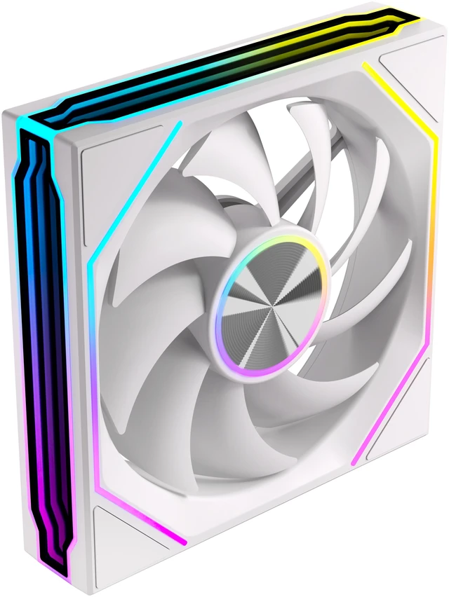 Alt view image 6 of 10 - Antec Infinity Matrix 120 ARGB White, 120mm PWM Fan, Independent Dual-Cable Design, Four-Sided Infinity Mirror Lighting, PWM 1800 RPM, 5V 3-Pin ARGB