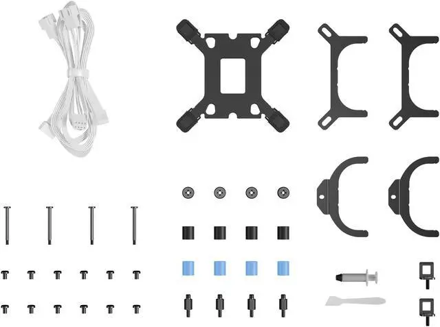Alt view image 11 of 11 - Antec Skeleton Matrix 360 ARGB White Liquid CPU Cooler, 360mm Radiator, Single-Frame Fan, Hydraulic Bearing, Copper Base, Intel LGA 115X/1200/1700/1851/20XX, AMD AM4/AM5, White