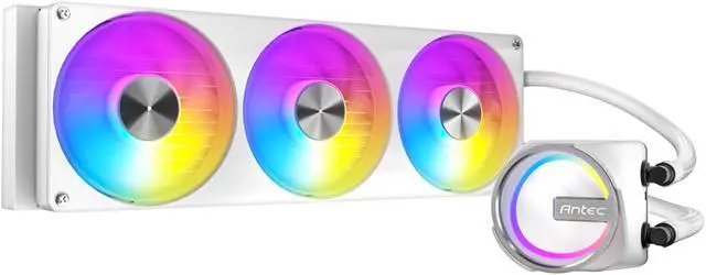 Alt view image 5 of 11 - Antec Skeleton Matrix 360 ARGB White Liquid CPU Cooler, 360mm Radiator, Single-Frame Fan, Hydraulic Bearing, Copper Base, Intel LGA 115X/1200/1700/1851/20XX, AMD AM4/AM5, White