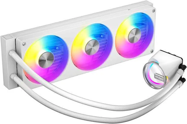 Alt view image 6 of 11 - Antec Skeleton Matrix 360 ARGB White Liquid CPU Cooler, 360mm Radiator, Single-Frame Fan, Hydraulic Bearing, Copper Base, Intel LGA 115X/1200/1700/1851/20XX, AMD AM4/AM5, White