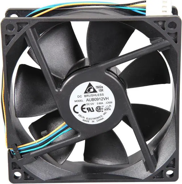 Alt view image 2 of 6 - AUB0912VH PWM Cooling Fan 3800 RPM 68 CFM 45 dBA 92x92x25mm