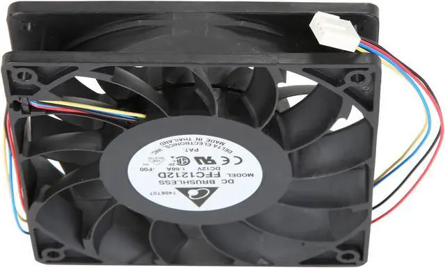 Alt view image 8 of 8 - Delta FFC1212D-PWM High Quality Brushless DC Air Cooling Fan, 4000 RPM, 150 CFM, 44 dBA, 120x120x25mm, Dual Ball Bearing, PWM Fan Control