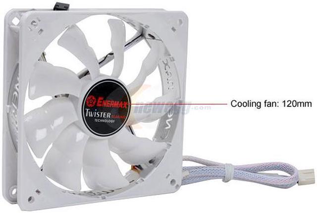 Alt view image 5 of 10 - ENERMAX CLUSTER UCCL12 120mm White LED TWISTER BEARING Case Fan (PWM technology)