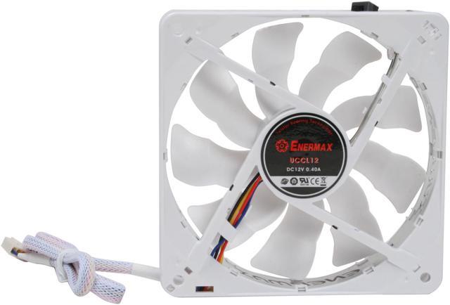 Alt view image 7 of 10 - ENERMAX CLUSTER UCCL12 120mm White LED TWISTER BEARING Case Fan (PWM technology)