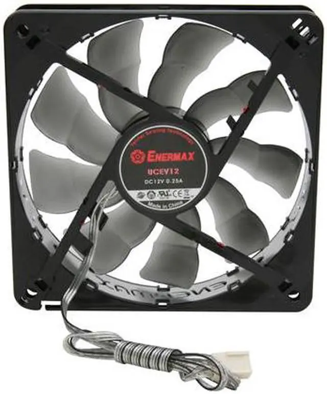 Alt view image 5 of 5 - ENERMAX T.B. Silence UCTB12N-R Red LED Case Fan