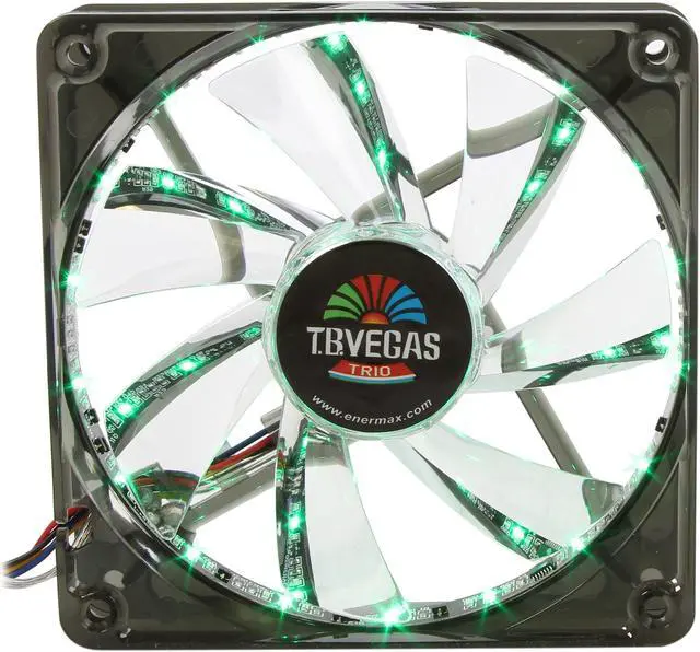 Alt view image 4 of 8 - ENERMAX T.B. Vegas Trio UCTVT12P Blue / Red / Green LED Case Fan with Changeable Modes PWM Function