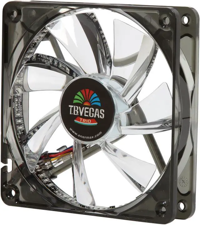 Alt view image 5 of 8 - ENERMAX T.B. Vegas Trio UCTVT12P Blue / Red / Green LED Case Fan with Changeable Modes PWM Function