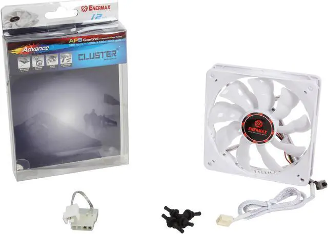 Alt view image 4 of 4 - ENERMAX CLUSTER Advance UCCLA12P White LED Case Fan