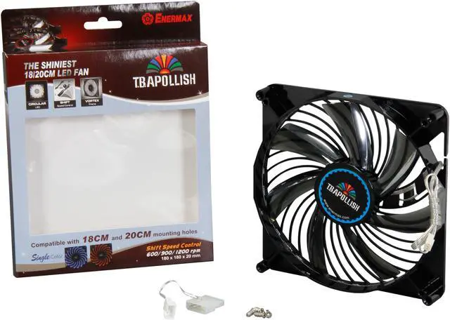 Alt view image 5 of 6 - ENERMAX UCTA18A-BL 180mm Blue LED Case Fan