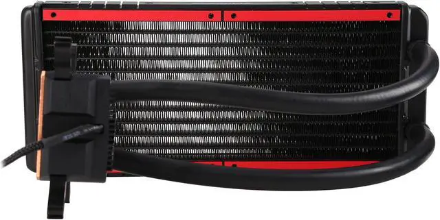 Alt view image 2 of 10 - Enermax Liqtech 240 All-in-One Liquid Cooler 27MM Thick Radiator w/ Duo High Pressure Airflow Fans