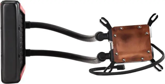 Alt view image 5 of 10 - Enermax Liqtech 240 All-in-One Liquid Cooler 27MM Thick Radiator w/ Duo High Pressure Airflow Fans