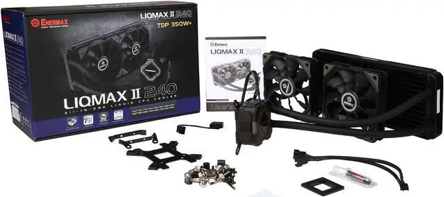 Alt view image 11 of 10 - Enermax ELC-LMR240-BS Liqmax II 240 / ELC-LMR240-BS / Liquid CPU Cooler 25mm Fan/ INTEL/AMD with AM4 Support