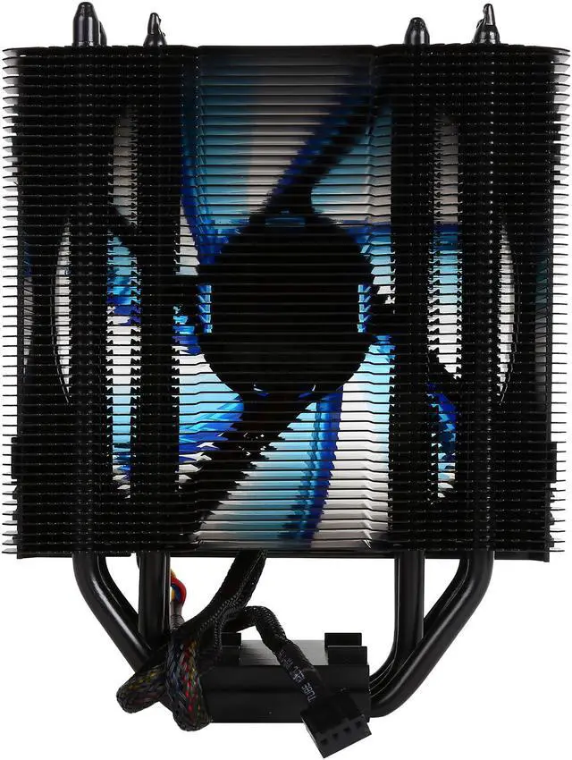Alt view image 4 of 8 - ENERMAX ETS-T40F-BK 120mm Twister Aluminum 120mm Black CPU Cooler with blue LED PWM Fan
