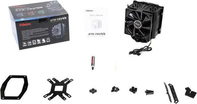 Alt view image 13 of 13 - ENERMAX ETS-T50A-BVT Twister Aluminum 120mm CPU Cooler with DFR (Dust Free Rotation) Vegas Fan with 3 color LED