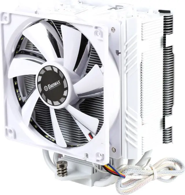 Alt view image 2 of 9 - ENERMAX ETS-T50A-WVS Twister Aluminum 120mm White CPU Cooler with DFR (Dust Free Rotation) White LED Fan
