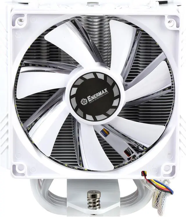 Alt view image 3 of 9 - ENERMAX ETS-T50A-WVS Twister Aluminum 120mm White CPU Cooler with DFR (Dust Free Rotation) White LED Fan