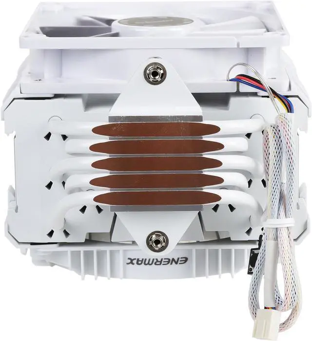 Alt view image 7 of 9 - ENERMAX ETS-T50A-WVS Twister Aluminum 120mm White CPU Cooler with DFR (Dust Free Rotation) White LED Fan