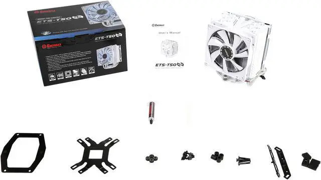 Alt view image 9 of 9 - ENERMAX ETS-T50A-WVS Twister Aluminum 120mm White CPU Cooler with DFR (Dust Free Rotation) White LED Fan