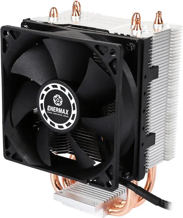 Alt view image 2 of 9 - ENERMAX CPU Air Cooler, 150W+ TDP for Intel/ AMD Universal Socket AM4 & AM5 / Intel LGA 1700/1200/1151, 3 Direct Contact Heat Pipes, 90mm PWM Fan – AM5 & LGA 1700 Ready – ETS-N30R-HE