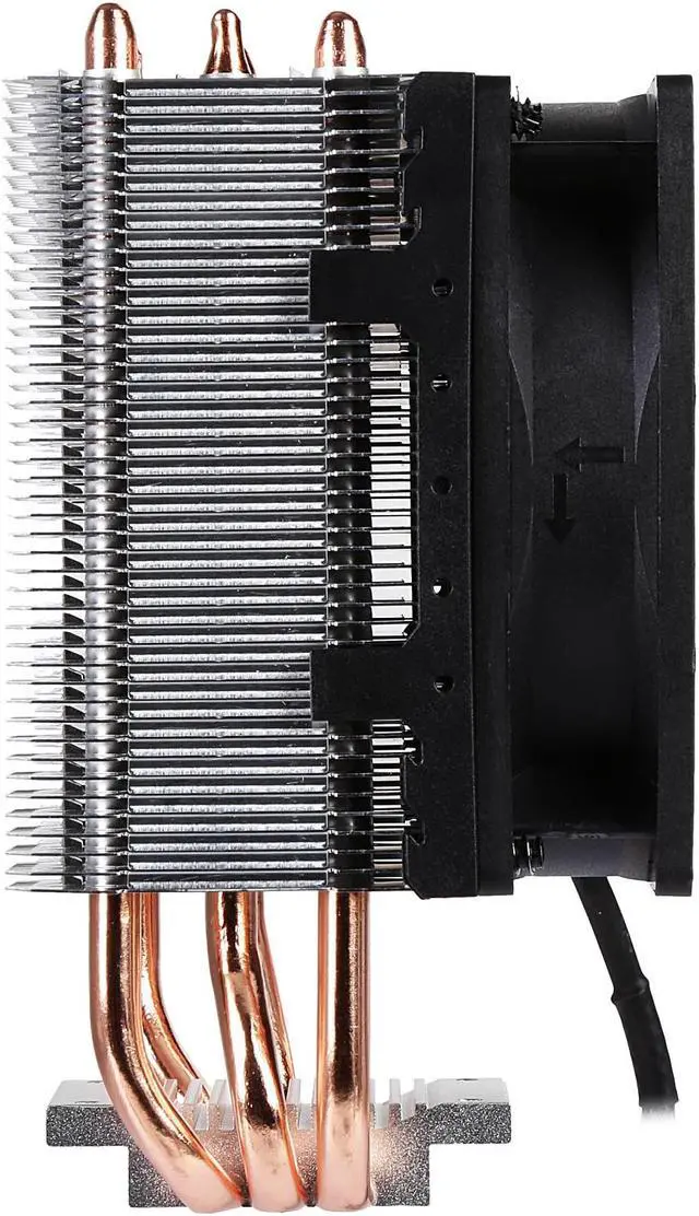 Alt view image 4 of 9 - ENERMAX CPU Air Cooler, 150W+ TDP for Intel/ AMD Universal Socket AM4 & AM5 / Intel LGA 1700/1200/1151, 3 Direct Contact Heat Pipes, 90mm PWM Fan – AM5 & LGA 1700 Ready – ETS-N30R-HE