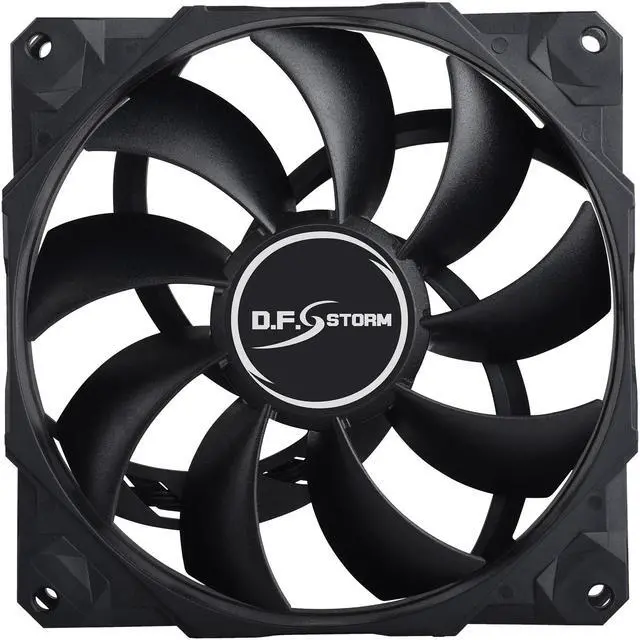 Alt view image 2 of 6 - Enermax D.F. Storm 120mm Fan Dust Free Rotation Technology High Performance 3500RPM Black UCDF12P