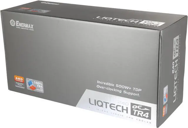 Alt view image 6 of 6 - Enermax Liqtech TR4 240 AIO Liquid CPU Cooler, Support 500W+TDP and Overclocking, AMD Socket TR4 Ready, ELC-LTTR240-TBP