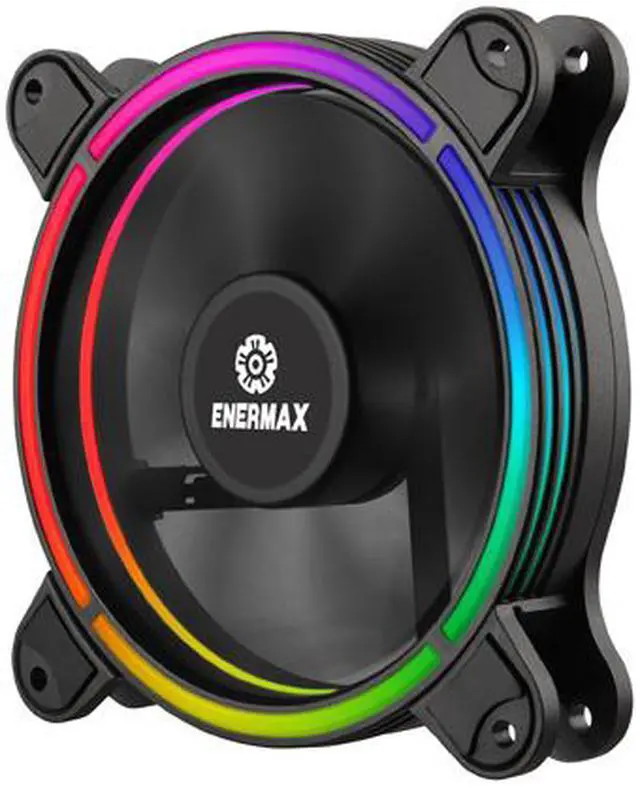 Alt view image 6 of 14 - Enermax T.B RGB 120mm Case Fan with 3 in 1 Remote Controller and Control Box; Halo Arc-Shaped Frame; RGB Sync via motherboard; UCTBRGB12-BP3; 3 Fan Pack