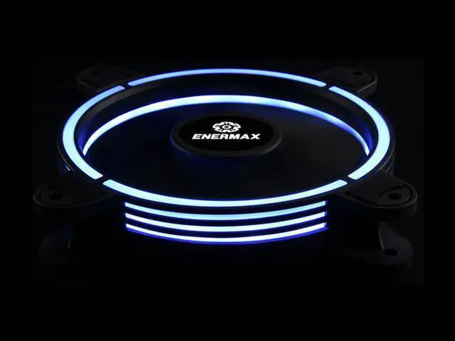 Alt view image 8 of 14 - Enermax T.B RGB 120mm Case Fan with 3 in 1 Remote Controller and Control Box, Halo Arc-Shaped Frame, RGB Sync via Motherboard, UCTBRGB12-BP6 - 6 Fan Pack