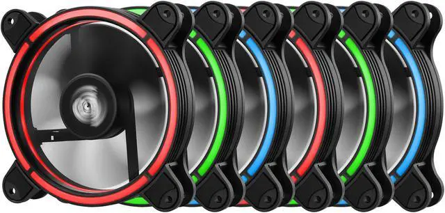 Alt view image 2 of 14 - Enermax T.B RGB 120mm Case Fan with 3 in 1 Remote Controller and Control Box, Halo Arc-Shaped Frame, RGB Sync via Motherboard, UCTBRGB12-BP6 - 6 Fan Pack