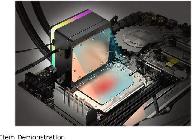 Alt view image 3 of 9 - ENERMAX LIQTECH II TR4 240 All-in-one CPU Liquid Cooler for AMD TR4 & Intel Xeon , 240mm Radiator, Dual Chamber RGB Pump, T.B. Pressure fan blades, AMD Socket sWRS8 and Intel LGA 4677 Ready – AMD® TR5 (sWRX9 / sTRX5 / SP6) Compatible