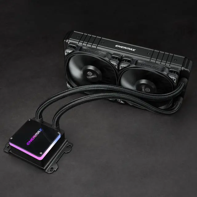 Alt view image 5 of 9 - ENERMAX LIQTECH II TR4 240 All-in-one CPU Liquid Cooler for AMD TR4 & Intel Xeon , 240mm Radiator, Dual Chamber RGB Pump, T.B. Pressure fan blades, AMD Socket sWRS8 and Intel LGA 4677 Ready – AMD® TR5 (sWRX9 / sTRX5 / SP6) Compatible