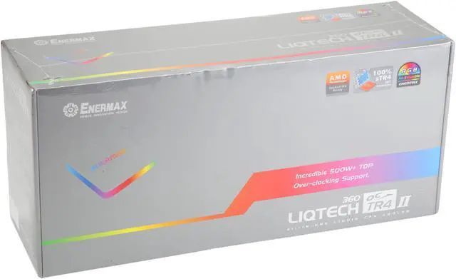 Alt view image 6 of 10 - ENERMAX LIQTECH II TR4 360 All-in-one CPU Liquid Cooler for AMD TR4 & Intel Xeon , 360mm Radiator, Dual Chamber RGB Pump, T.B. Pressure fan blades, AMD Socket sWRS8 and Intel LGA 4677 Ready – AMD® TR5 (sWRX9 / sTRX5 / SP6) Compatible