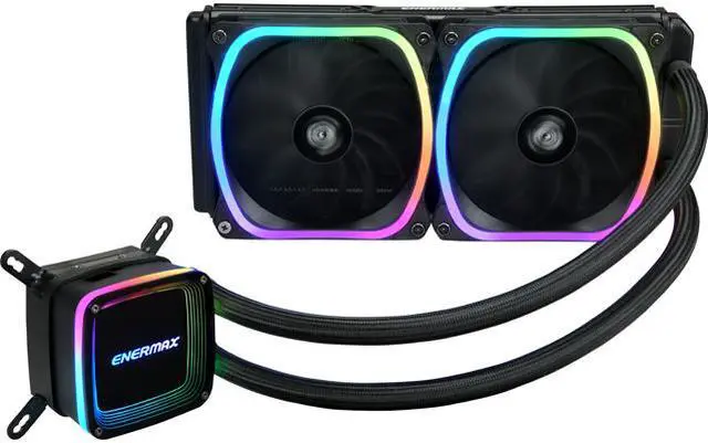 Main image of Enermax AQUAFUSION 240 ARGB, All-in-one CPU Liquid Cooler for AM4 & AM5 / LGA 1700/1200/1151, 240mm Radiator, Dual-Chamber Water Block, SquaA RGB Fan - AM5 & LGA1700 Compatible