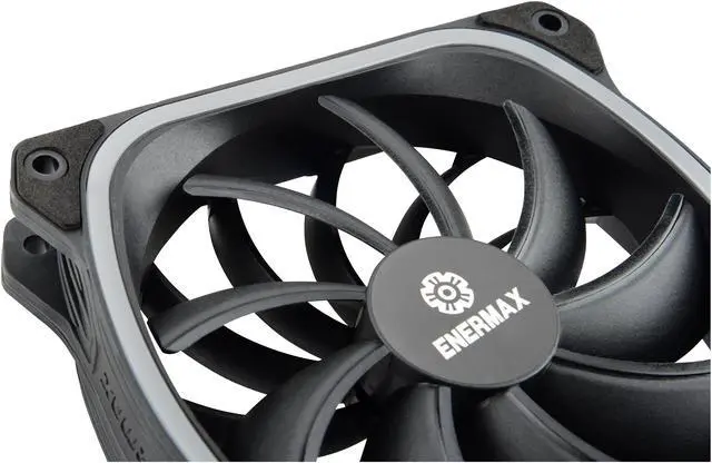 Alt view image 5 of 6 - Enermax SquA 120mm Dual Light Loop RGB LED PWN Case Fan, Addressable RGB Sync Via Motherboard, Plug & Play - Single Pack - Black, UCSQARGB12P-SG
