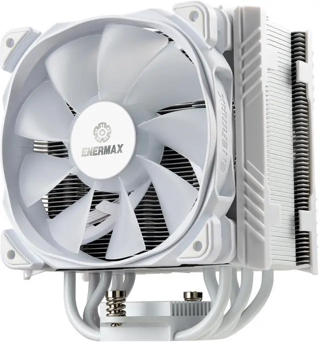 Alt view image 3 of 19 - Enermax ETS-T50 Axe ARGB White CPU Air Cooler, 230W+ TDP for Intel/ AMD Universal Socket, AM4 & AM5 / LGA 1700/1200/1151, 5 Direct Contact Heat Pipes, 120mm PWM Fan - AM5 & LGA1700 Ready