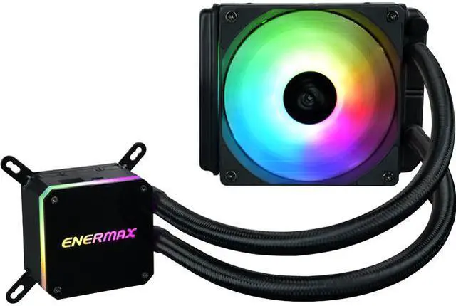 Alt view image 2 of 7 - Enermax LIQMAX III 120 ARGB, All-in-one CPU Liquid Cooler for AM4 & AM5 / LGA 1700/1200/1151, 120mm Radiator, Dual-Chamber Water Block, ARGB Fan - AM5 & LGA1700 Ready
