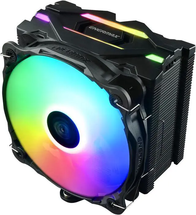 Alt view image 2 of 8 - Enermax ETS-F40 ARGB CPU Air Cooler, 200W+ TDP for Intel/ AMD Universal Socket, AM4 & AM5 / LGA 1700/1200/1151, 4 Direct Contact Heat Pipes, 140mm Silent PWM Fan - AM5 & LGA1700 Ready