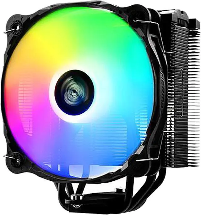 Alt view image 3 of 8 - Enermax ETS-F40 ARGB CPU Air Cooler, 200W+ TDP for Intel/ AMD Universal Socket, AM4 & AM5 / LGA 1700/1200/1151, 4 Direct Contact Heat Pipes, 140mm Silent PWM Fan - AM5 & LGA1700 Ready