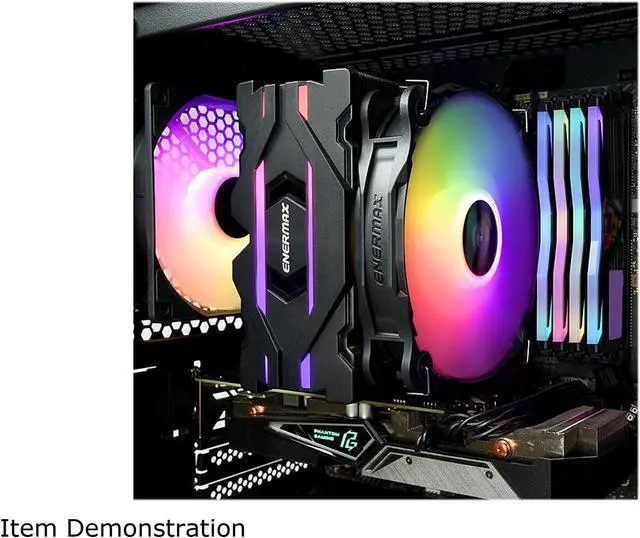 Alt view image 8 of 8 - Enermax ETS-F40 ARGB CPU Air Cooler, 200W+ TDP for Intel/ AMD Universal Socket, AM4 & AM5 / LGA 1700/1200/1151, 4 Direct Contact Heat Pipes, 140mm Silent PWM Fan - AM5 & LGA1700 Ready