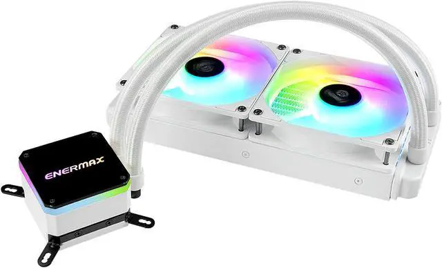 Alt view image 5 of 10 - Enermax LIQMAX III 240 ARGB White, All-in-one CPU Liquid Cooler for AM4 & AM5 / LGA 1700/1200/1151, 240mm Radiator, Dual-Chamber Water Block, ARGB Fan - AM5 & LGA1700 Ready