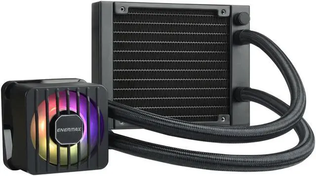 Alt view image 5 of 8 - ENERMAX LIQMAXFLO SR 120 ARGB AIO CPU Liquid Cooler - 60mm VRM Fan up to 3000 RPM, PWM-Controlled Pump, 120mm Radiator, Pressure-Optimized Silent Flow 120mm FDB Fan up to 1800 RPM, 300W TDP - AMD AM5 & Intel LGA1700 Ready