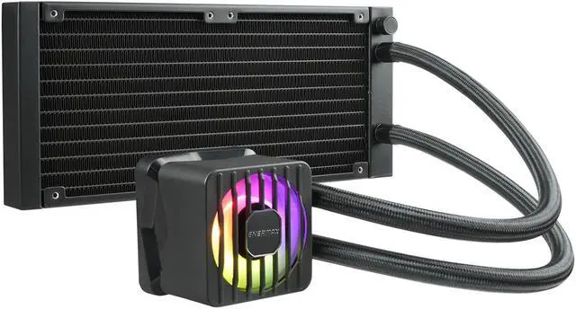 Alt view image 5 of 7 - ENERMAX LIQMAXFLO SR 240 ARGB AIO CPU Liquid Cooler - 60mm VRM Fan up to 3000 RPM, PWM-Controlled Pump, 240mm Radiator, Dual Pressure-Optimized Silent Flow 120mm FDB Fans up to 1800 RPM, 350W TDP - AMD AM5 & Intel LGA1700 Ready