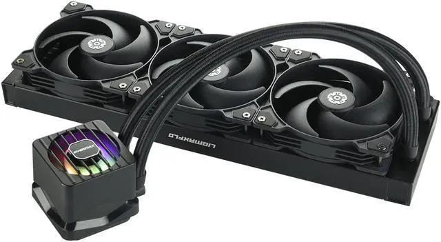 Alt view image 3 of 8 - ENERMAX LIQMAXFLO SR 360 ARGB AIO CPU Liquid Cooler - 60mm VRM Fan up to 3000 RPM, PWM-Controlled Pump, 360mm Radiator, Triple Silent Flow120mm FDB Fans, 370W TDP - AMD AM5 & Intel LGA 1851/1700 Ready